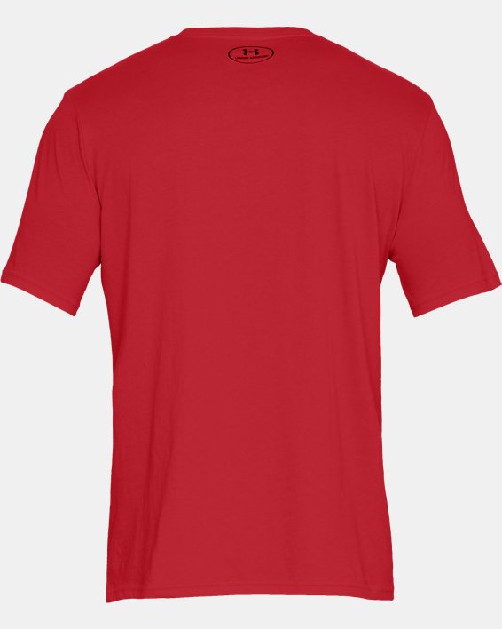 Men's UA Sportstyle Left Chest Short Sleeve Shirt in Red image number 6